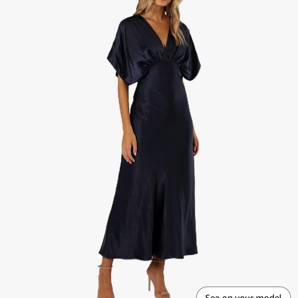 Petal & Pup Elegant Navy Maxi Dress